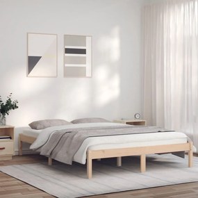Cama sem colchão 160x200 cm madeira de pinho maciça