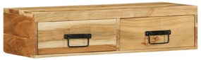 Armário de TV para parede 80x30x19 cm madeira acácia maciça