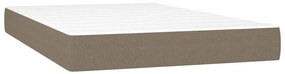 Cama box spring colchão/LED 120x200cm tecido cinza-acastanhado