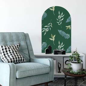 Papel de parede na parede por cima da cómoda – Arco com flores