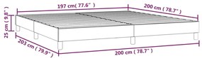 Estrutura de cama 200x200cm couro artificial cinzento