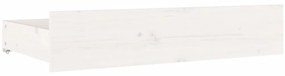 Estrutura de cama com gavetas 140x200 cm branco