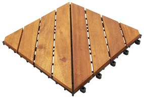 Ladrilhos de terraço 10 pcs 30x30 cm acácia maciça