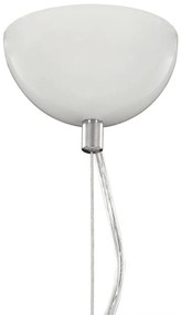 Candeeiro suspenso branco e prateado Ø50 cm E27