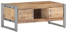 Mesa de centro 95x50x40 cm madeira de mangueira áspera