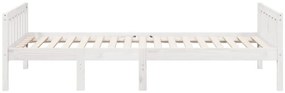 Cama de criança sem colchão 80x200 cm pinho maciço branco