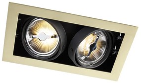 Foco embutido ajustável latão 2-luzes - Oneon Art Deco,Design,Industrial,Clássico / Antigo,Moderno