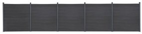 vidaXL Conjunto de painéis de vedação 872x186 cm WPC cinzento