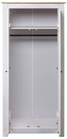 Roupeiro branco 80x50x171,5 cm pinho Panamá maciço