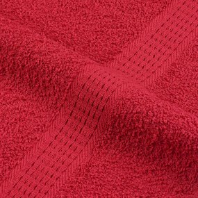 Toalhas de mãos 4 pcs 50x100 cm 360 gsm 100% algodão vermelho