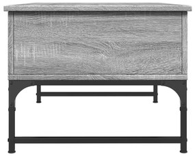 Mesa de centro 70x50x40 cm deriv. madeira/metal cinzento sonoma