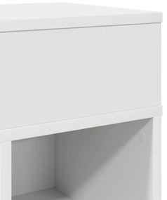 Mesas de cabeceira 2 pcs com gaveta 25x31x66 cm branco