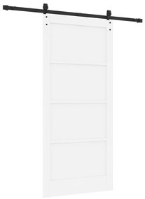 Porta Deslizante vidaXL com Conjunto de Acessórios Branca 93x202 cm Ma