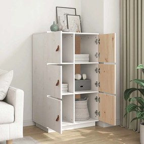 Aparador alto 67x40x108,5 cm pinho maciço branco