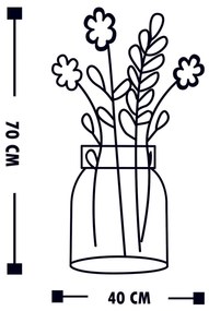 Acessório Decorativo de Parede Metal-469 – Preto – 40 x 70 cm