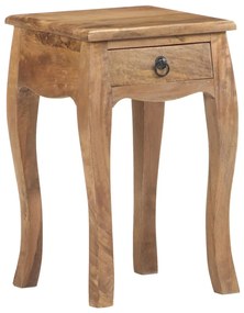 vidaXL Mesa de cabeceira 28x28x46 cm madeira de mangueira maciça