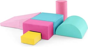 Conjunto 2 em 1 de escalada em madeira e brinquedos de espuma para crianças Materiais não tóxicos e seguros para o desenvolvimento infantil