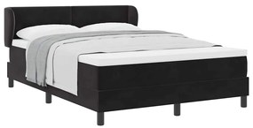 Cama Box com Colchão vidaXL Preto 140x190 cm Veludo