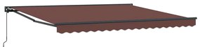 Toldo Marrom 4 x 3 m Manual Castanho 400x300 cm