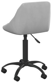 Cadeira de escritório veludo cinzento-claro