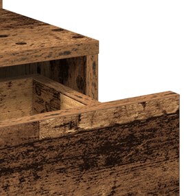 Mesa de Maquilhagem com Espelho e Luzes LED Madeira Velha Madeira Deri