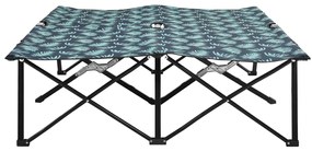 Espreguiçadeira/cama dobrável p/ 2 pessoas aço estampagem folha