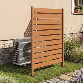 1x Painel de Privacidade para Jardim, 93 x 63,5 x 154,5 cm, Instalação Flexível, Castanho