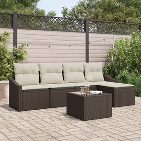Conjunto de Jantar para Jardim de 5 Peças com Almofadas Cinza em Ratta