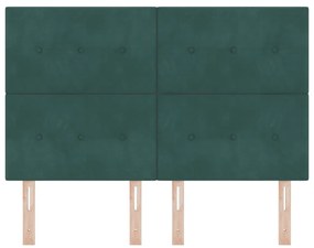 Cabeceira LED Verde Escuro 72 cm Veludo