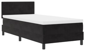 Cama Box Spring com Colchão vidaXL Preta 90x200 cm Veludo