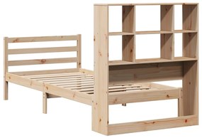 Cama com estante sem colchão 100x200 cm pinho maciço