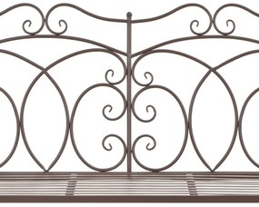 Banco de jardim 104 cm ferro antigo castanho