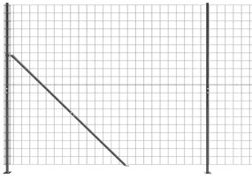 Cerca de malha de arame com flange 2,2x25 m antracite