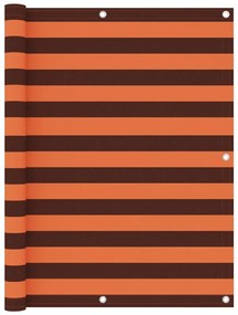 Tela de varanda 120x300 cm tecido Oxford laranja e castanho