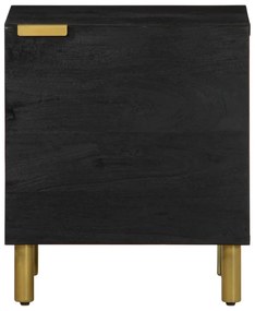 Mesa de cabeceira 40x33x46 cm madeira de mangueira maciça preto