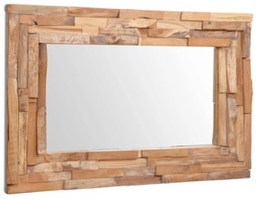Espelho decorativo em teca 90x60 cm retangular
