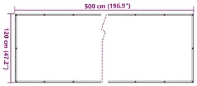 Tela de privacidade para varanda 500x120 cm PVC branco