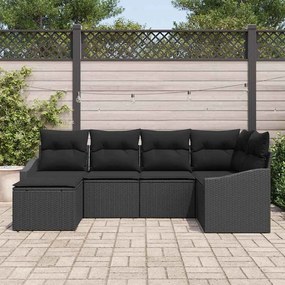 Conjunto de Jantar para Jardim com 6 Peças e Almofadas em Rattan Sinté
