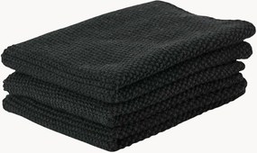 Toalhas de cozinha Nordic Black, conjunto de 3