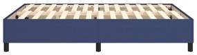 Estrutura de cama sem colchão 140x190 cm tecido azul