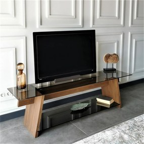Móvel TV TV201 – Walnut Black – 158 cm
