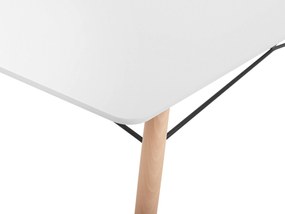 Mesa de jantar branca 140 x 80 cm BIONDI Beliani