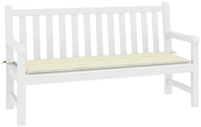 Almofadão p/ banco de jardim 200x50x4 cm tecido oxford creme