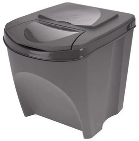 Caixote de Lixo para Reciclagem Sortibox Preto (3 X 25 L)