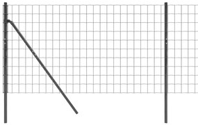 Cerca de malha de arame 0,8x25 m aço galvanizado antracite