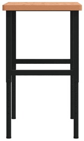 Bancada retangular 100x60x(73-99,5) cm madeira de faia maciça