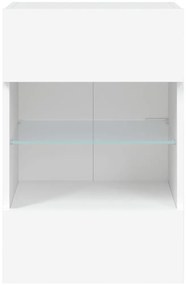 Móvel de parede para TV com luzes LED 40x30x60,5 cm branco