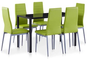 Conjunto de jantar 7 pcs verde