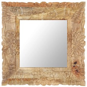 321635 vidaXL Espelho 50x50 cm madeira de mangueira maciça