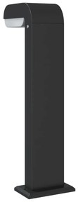 Candeeiros de chão p/ exterior 3pcs 50cm alumínio fundido preto